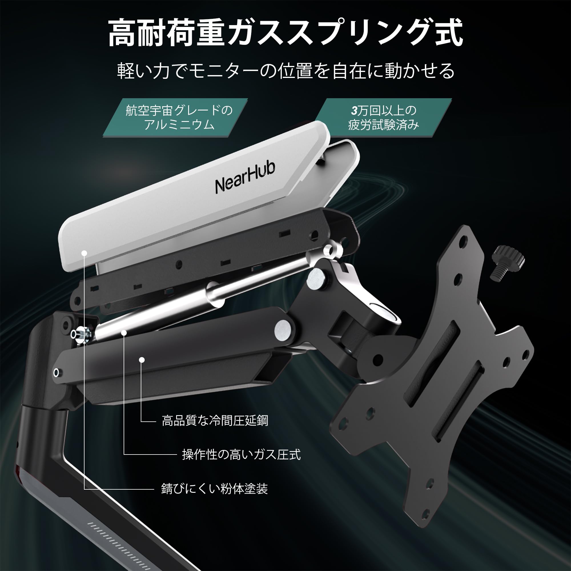 TN　サブ Amazon.co.jp: NearHub モニターアーム デュアル pc 液晶